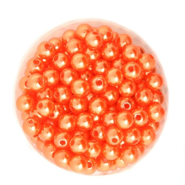 4 6 8 10mm ABS Imitation Pearl Beads DIY Big Hole Beads Wholesale Plastic Ball Round Loose Beads For Jewelry Making