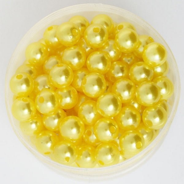4 6 8 10mm ABS Imitation Pearl Beads DIY Big Hole Beads Wholesale Plastic Ball Round Loose Beads For Jewelry Making