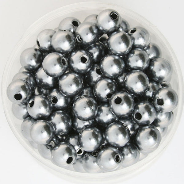 4 6 8 10mm ABS Imitation Pearl Beads DIY Big Hole Beads Wholesale Plastic Ball Round Loose Beads For Jewelry Making