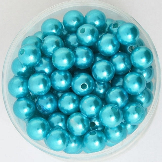 4 6 8 10mm ABS Imitation Pearl Beads DIY Big Hole Beads Wholesale Plastic Ball Round Loose Beads For Jewelry Making