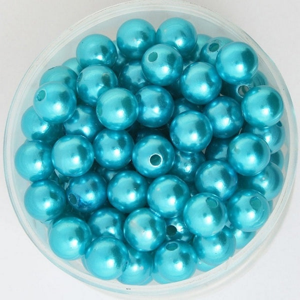 4 6 8 10mm ABS Imitation Pearl Beads DIY Big Hole Beads Wholesale Plastic Ball Round Loose Beads For Jewelry Making
