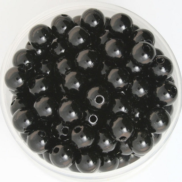 4 6 8 10mm ABS Imitation Pearl Beads DIY Big Hole Beads Wholesale Plastic Ball Round Loose Beads For Jewelry Making