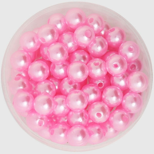 4 6 8 10mm ABS Imitation Pearl Beads DIY Big Hole Beads Wholesale Plastic Ball Round Loose Beads For Jewelry Making