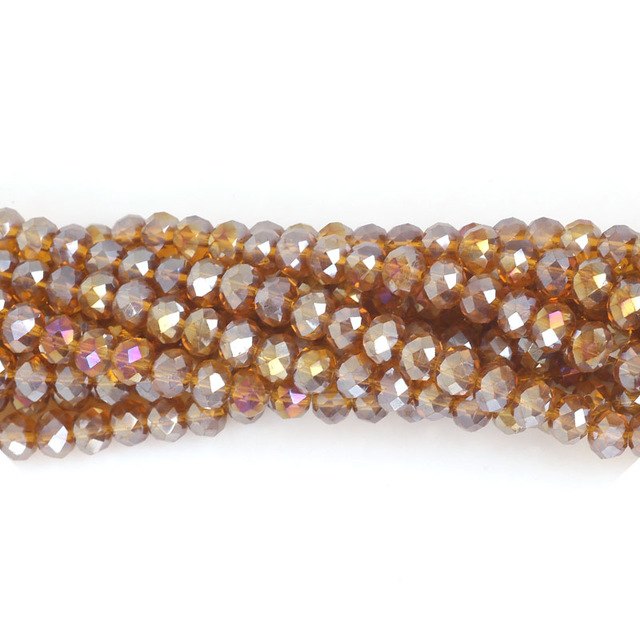 145Pcs/Lot Mix 23Colors Rondelle Faceted Beads 4mm Glass Czech Crystal Beads For Jewelry Making Loose Spacer Beads Wholesale
