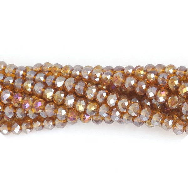 145Pcs/Lot Mix 23Colors Rondelle Faceted Beads 4mm Glass Czech Crystal Beads For Jewelry Making Loose Spacer Beads Wholesale