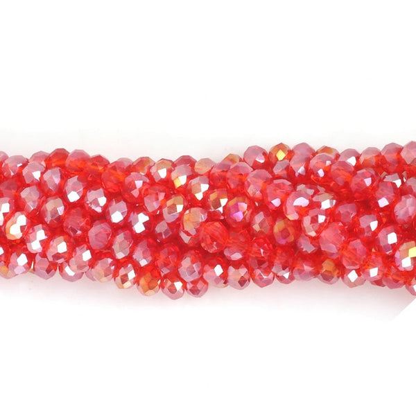 145Pcs/Lot Mix 23Colors Rondelle Faceted Beads 4mm Glass Czech Crystal Beads For Jewelry Making Loose Spacer Beads Wholesale