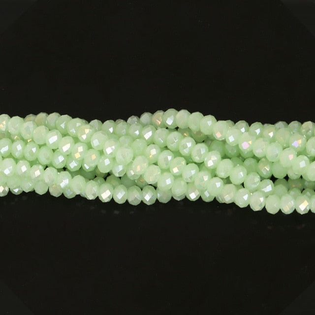 145Pcs/Lot Mix 23Colors Rondelle Faceted Beads 4mm Glass Czech Crystal Beads For Jewelry Making Loose Spacer Beads Wholesale