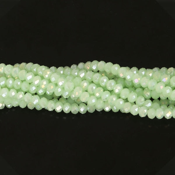 145Pcs/Lot Mix 23Colors Rondelle Faceted Beads 4mm Glass Czech Crystal Beads For Jewelry Making Loose Spacer Beads Wholesale