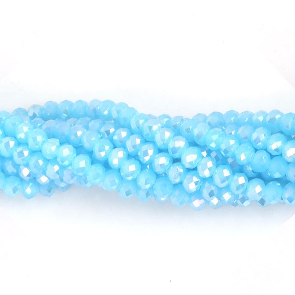 145Pcs/Lot Mix 23Colors Rondelle Faceted Beads 4mm Glass Czech Crystal Beads For Jewelry Making Loose Spacer Beads Wholesale