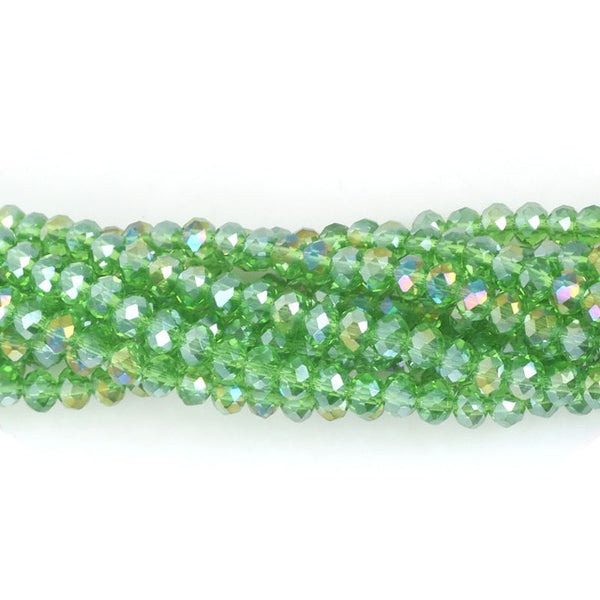 145Pcs/Lot Mix 23Colors Rondelle Faceted Beads 4mm Glass Czech Crystal Beads For Jewelry Making Loose Spacer Beads Wholesale