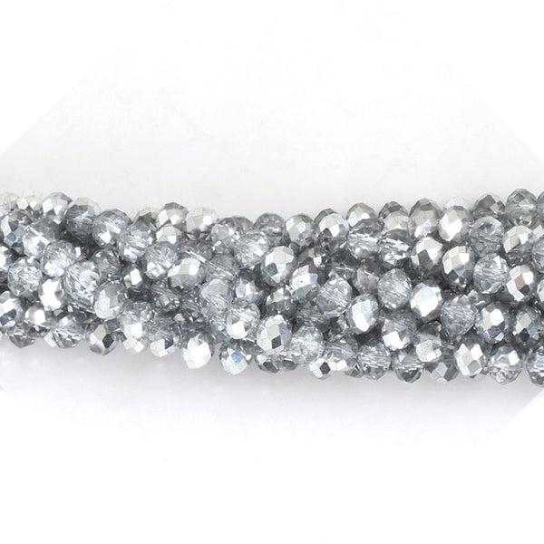 145Pcs/Lot Mix 23Colors Rondelle Faceted Beads 4mm Glass Czech Crystal Beads For Jewelry Making Loose Spacer Beads Wholesale