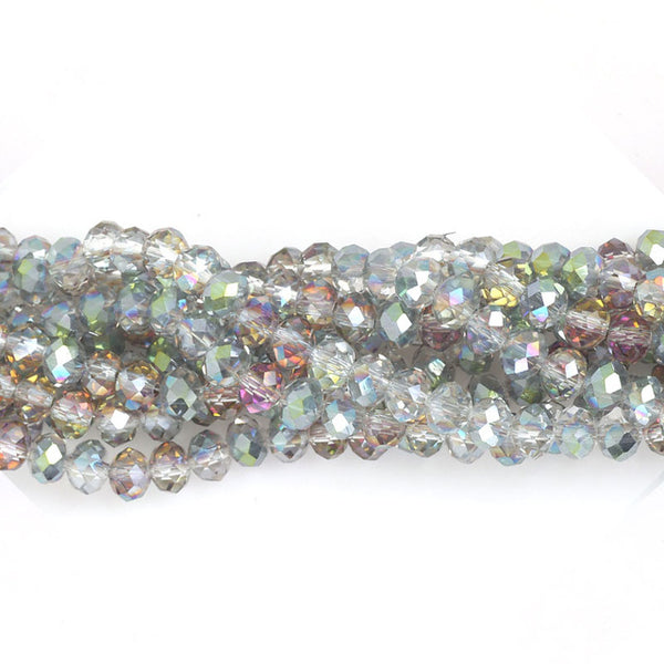 145Pcs/Lot Mix 23Colors Rondelle Faceted Beads 4mm Glass Czech Crystal Beads For Jewelry Making Loose Spacer Beads Wholesale