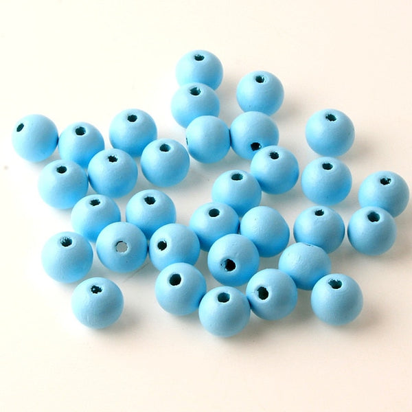 12mm 50pcs Mixed Color Wooden Spacer Beads For Jewelry Making DIY Bracelet Pick Color