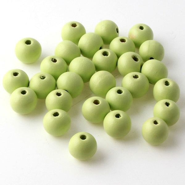 12mm 50pcs Mixed Color Wooden Spacer Beads For Jewelry Making DIY Bracelet Pick Color