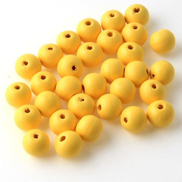 12mm 50pcs Mixed Color Wooden Spacer Beads For Jewelry Making DIY Bracelet Pick Color