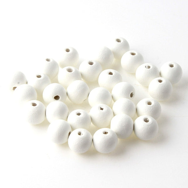 12mm 50pcs Mixed Color Wooden Spacer Beads For Jewelry Making DIY Bracelet Pick Color