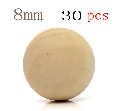 High Quantity Wood Bead Round Big Balls Wooden No Holes Different Sizes DIY Crafts For Jewelry Making Findings Accessories