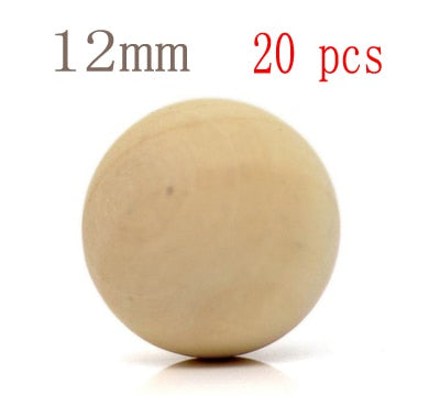 High Quantity Wood Bead Round Big Balls Wooden No Holes Different Sizes DIY Crafts For Jewelry Making Findings Accessories