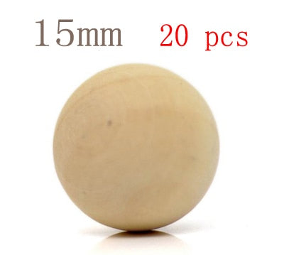 High Quantity Wood Bead Round Big Balls Wooden No Holes Different Sizes DIY Crafts For Jewelry Making Findings Accessories