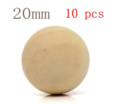 High Quantity Wood Bead Round Big Balls Wooden No Holes Different Sizes DIY Crafts For Jewelry Making Findings Accessories