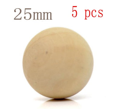 High Quantity Wood Bead Round Big Balls Wooden No Holes Different Sizes DIY Crafts For Jewelry Making Findings Accessories