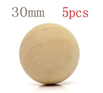 High Quantity Wood Bead Round Big Balls Wooden No Holes Different Sizes DIY Crafts For Jewelry Making Findings Accessories
