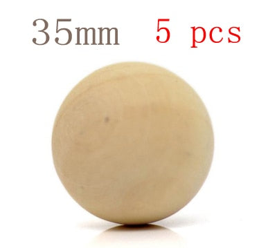 High Quantity Wood Bead Round Big Balls Wooden No Holes Different Sizes DIY Crafts For Jewelry Making Findings Accessories