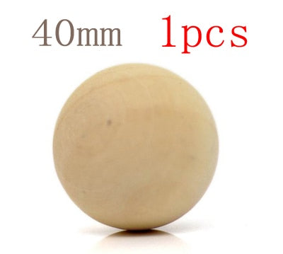 High Quantity Wood Bead Round Big Balls Wooden No Holes Different Sizes DIY Crafts For Jewelry Making Findings Accessories