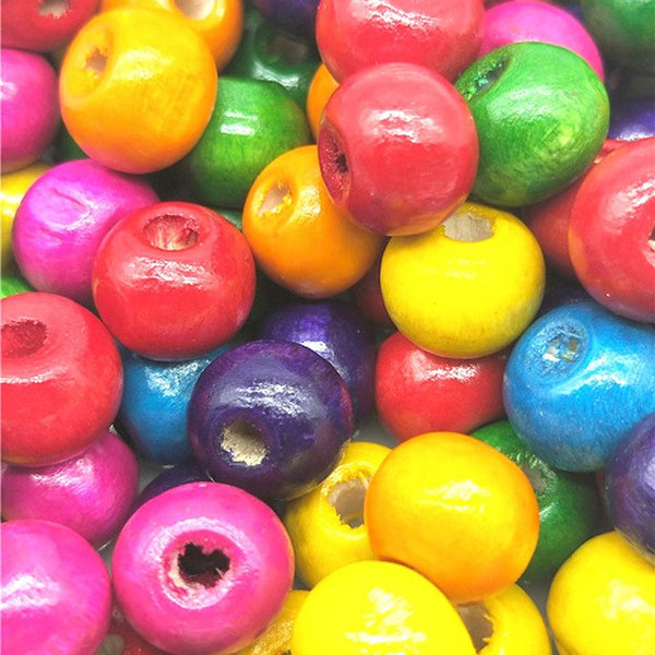 8MM 100pcs/lots Cheap DIY/Handmade Round Wood Ball Spacer Bead for for Jewelry Making Bracelet Necklace Accessories Wholesale