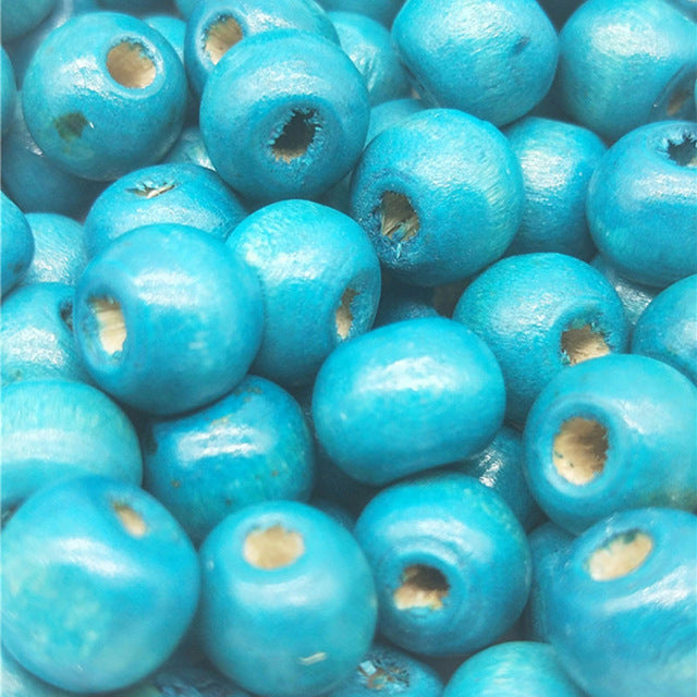 8MM 100pcs/lots Cheap DIY/Handmade Round Wood Ball Spacer Bead for for Jewelry Making Bracelet Necklace Accessories Wholesale
