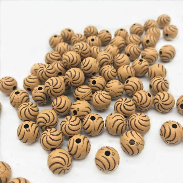 Handmade New Cheap Hot Acrylic Beads Imitation Wood Beads Round Shape Fits For DIY Necklace Bracelet Jewelry Accessories Making