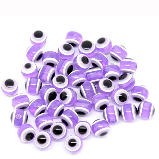 50/100Pcs Mixed Color 6 8 10mm Round Ball Evil Resin Eye Spacer Beads For Jewelry Making Findings DIY Necklace Bracelet Gift