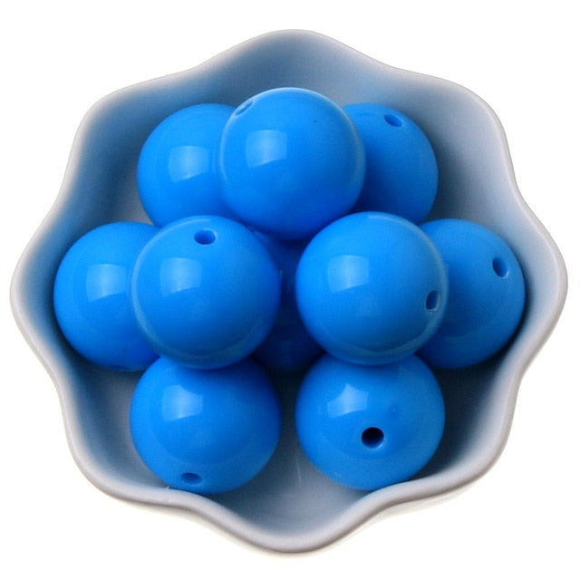 Chunky Bead Jewelry 6-20mm Acrylic Beads Bubblegum Solid Beads for Necklaces Jewelry Making