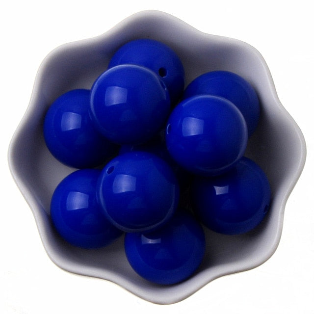 Chunky Bead Jewelry 6-20mm Acrylic Beads Bubblegum Solid Beads for Necklaces Jewelry Making