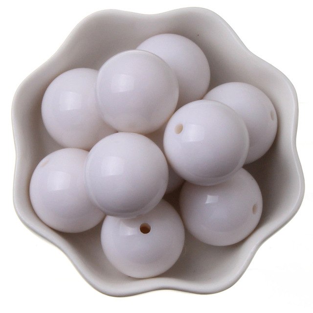 Chunky Bead Jewelry 6-20mm Acrylic Beads Bubblegum Solid Beads for Necklaces Jewelry Making
