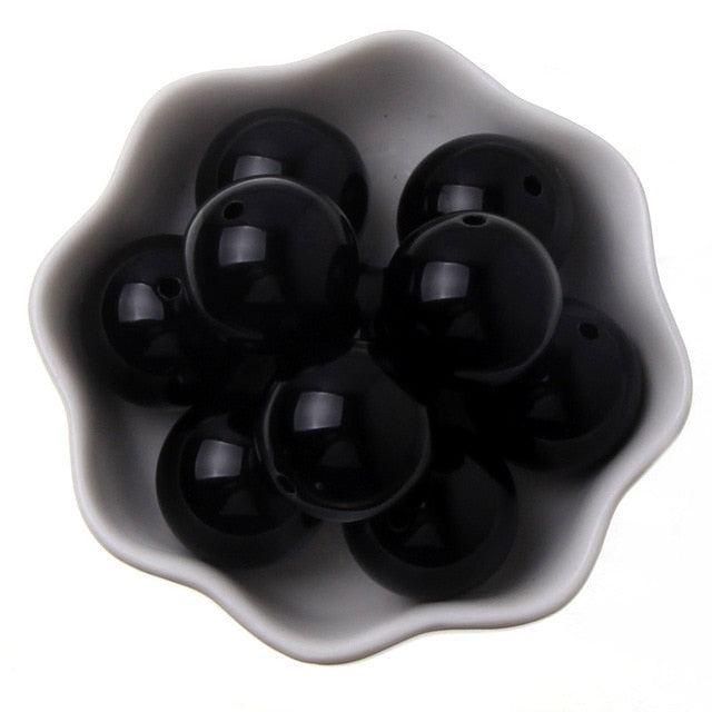 Chunky Bead Jewelry 6-20mm Acrylic Beads Bubblegum Solid Beads for Necklaces Jewelry Making
