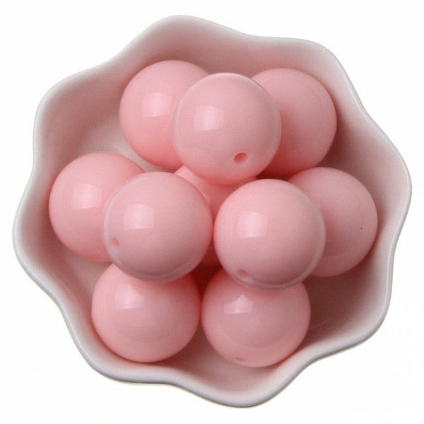 Chunky Bead Jewelry 6-20mm Acrylic Beads Bubblegum Solid Beads for Necklaces Jewelry Making