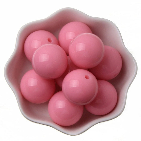 Chunky Bead Jewelry 6-20mm Acrylic Beads Bubblegum Solid Beads for Necklaces Jewelry Making