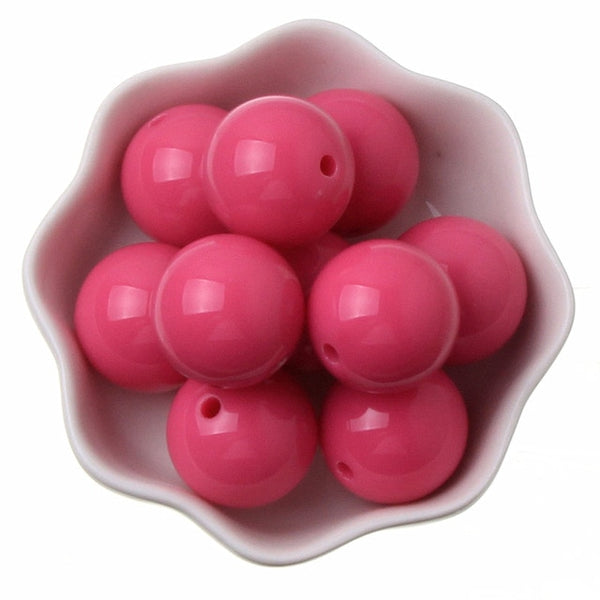 Chunky Bead Jewelry 6-20mm Acrylic Beads Bubblegum Solid Beads for Necklaces Jewelry Making