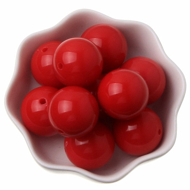 Chunky Bead Jewelry 6-20mm Acrylic Beads Bubblegum Solid Beads for Necklaces Jewelry Making