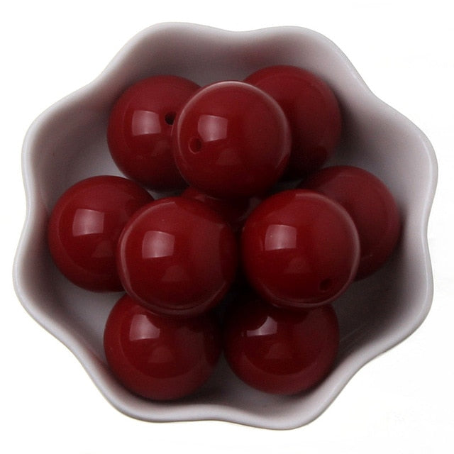 Chunky Bead Jewelry 6-20mm Acrylic Beads Bubblegum Solid Beads for Necklaces Jewelry Making