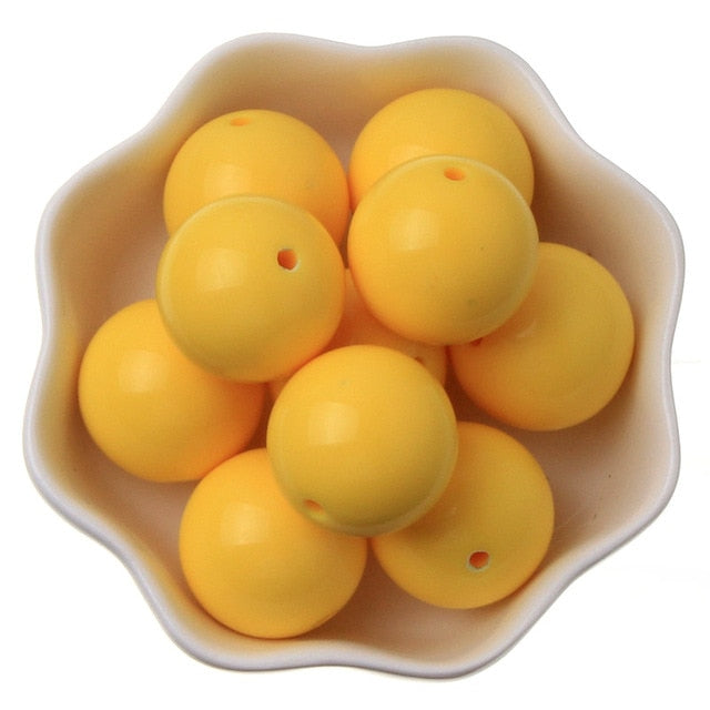 Chunky Bead Jewelry 6-20mm Acrylic Beads Bubblegum Solid Beads for Necklaces Jewelry Making