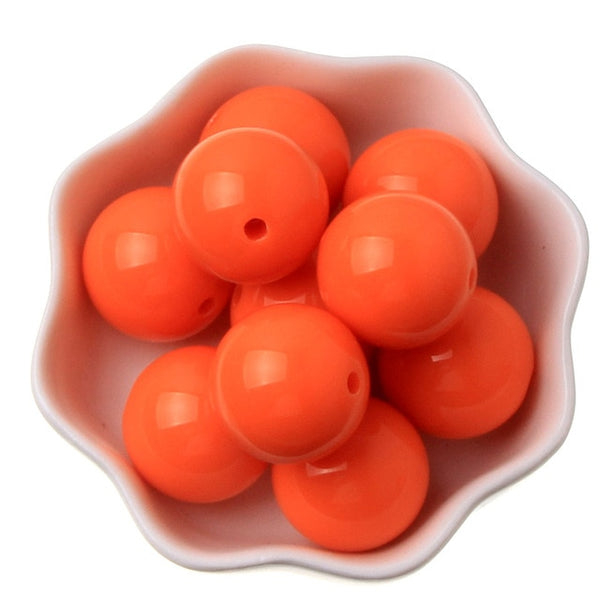 Chunky Bead Jewelry 6-20mm Acrylic Beads Bubblegum Solid Beads for Necklaces Jewelry Making