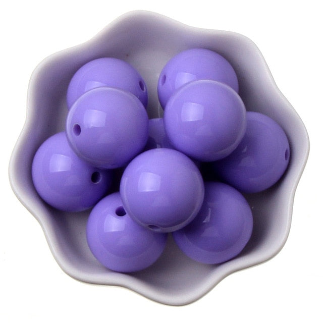 Chunky Bead Jewelry 6-20mm Acrylic Beads Bubblegum Solid Beads for Necklaces Jewelry Making