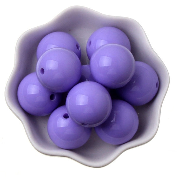 Chunky Bead Jewelry 6-20mm Acrylic Beads Bubblegum Solid Beads for Necklaces Jewelry Making