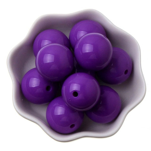 Chunky Bead Jewelry 6-20mm Acrylic Beads Bubblegum Solid Beads for Necklaces Jewelry Making