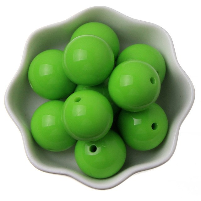 Chunky Bead Jewelry 6-20mm Acrylic Beads Bubblegum Solid Beads for Necklaces Jewelry Making