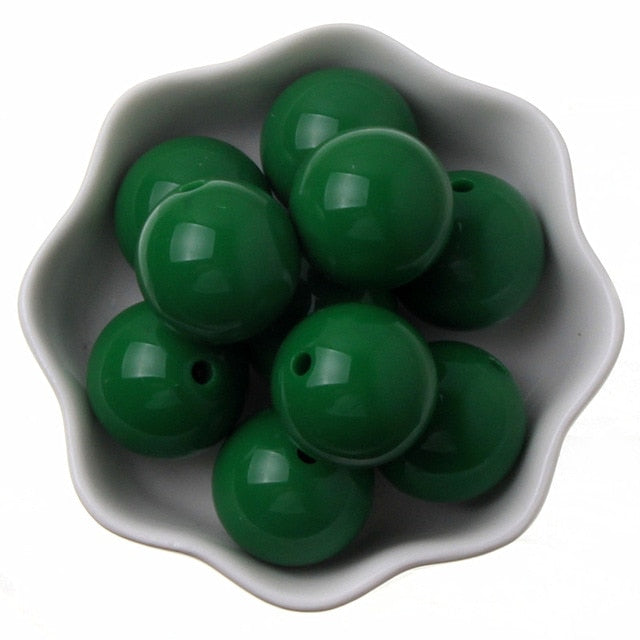 Chunky Bead Jewelry 6-20mm Acrylic Beads Bubblegum Solid Beads for Necklaces Jewelry Making