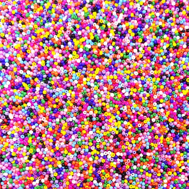 High-quality 1000pcs For DIY Necklace Bracelet Real Glass Bead,Loose Beads New Jewelry Accessories Colorful
