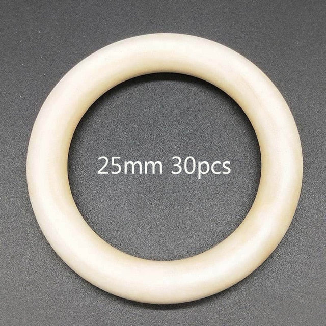 DIY 15-75mm Wooden Beads Cheap Connectors Circles Rings Beads Natural Wood Lead-Free Beads for Necklace Bracelet Jewelry Making